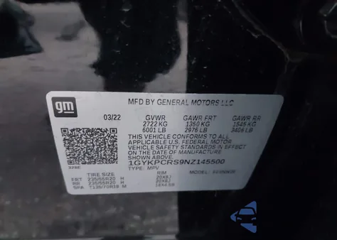 2022 Cadillac Xt6 Fwd Premium Luxury z USA, uszkodzony, nr VIN 1GYKPCRS9NZ145500